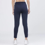 Women Navy Blue Solid Casual Slim Fit Track Pants